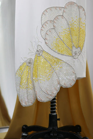 Ameena Beaded One-Shoulder Midi Dress - By Baano