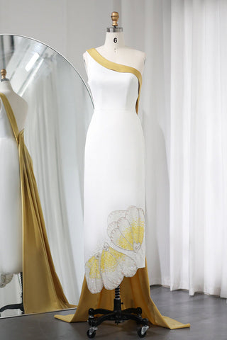 Ameena Beaded One-Shoulder Midi Dress - By Baano