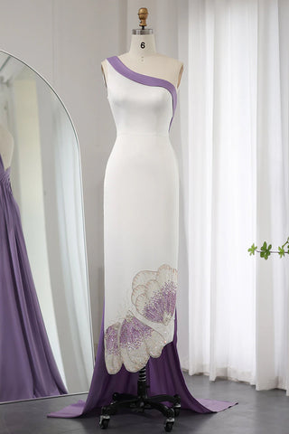 Ameena Beaded One-Shoulder Midi Dress - By Baano