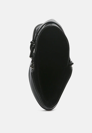 anahi side zipper calf boots