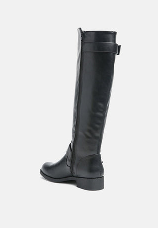 anahi side zipper calf boots