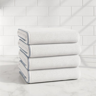 Cotton Border-Stitched 6-Piece Towel Set - Valery Collection Great Bay Home