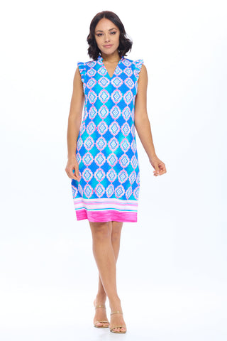 Ruffle Cap Sleeve Dress