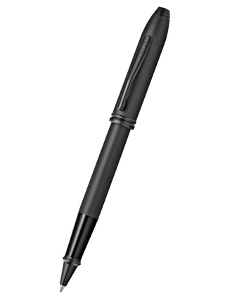 Townsend® Black PVD Micro-knurl Rollerball Pen - By Baano