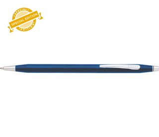 Classic Century® Glossy Translucent Blue PVD Ballpoint Pen - By Baano