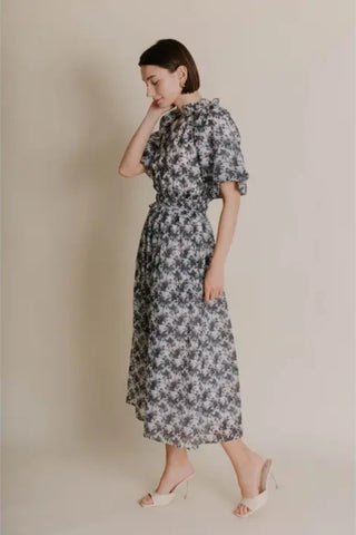 Aureum Black Midi Dress
