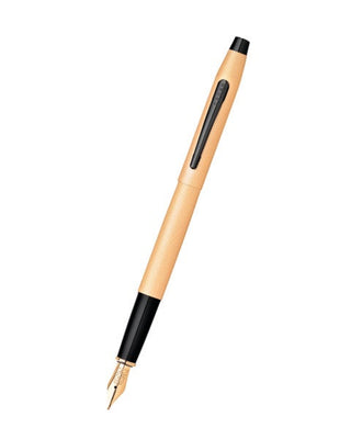 Classic Century® Brushed Rose-Gold PVD Fine Nib Fountain Pen - By Baano