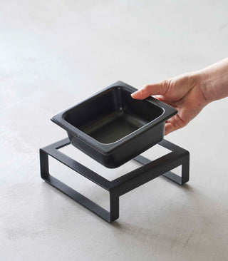 Single Pet Food Bowl - Steel + Ceramic - By Baano