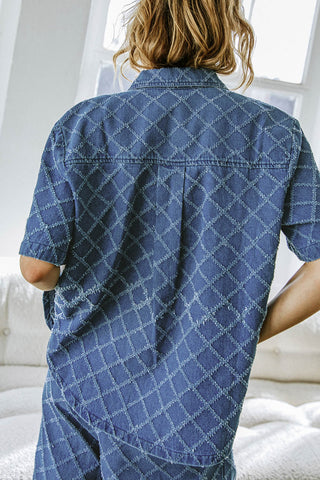 IT'S A SECRET DENIM TOP - By Baano