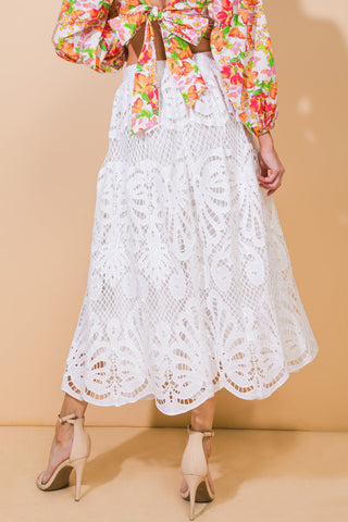 DREAMY NIGHTS WOVEN MIDI SKIRT - By Baano