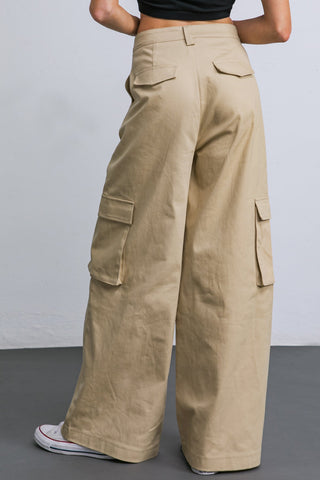 ADORABLE POSH WOVEN CARGO PANTS - By Baano