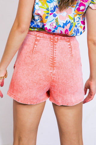 A HEART FOR LOVE DENIM SKORT - By Baano