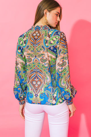 IN A GOOD PLACE WOVEN TOP - By Baano