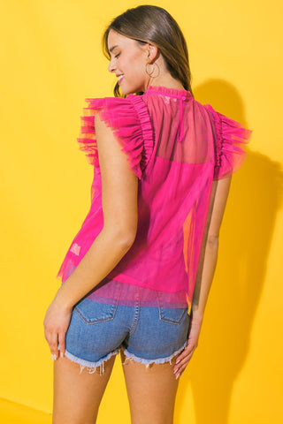 YOU'RE ON MY MIND TULLE TOP - By Baano