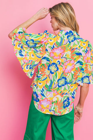 READY TO GET AWAY WOVEN TOP - By Baano