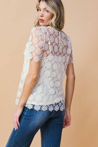 MELT MY HEART LACE TOP - By Baano