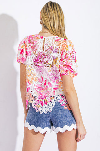 CAN'T BE OUTDONE WOVEN TOP - By Baano