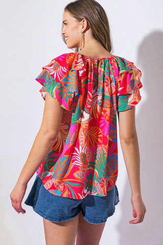 ON MY MIND RED WOVEN TOP - By Baano