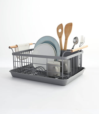 Dish Rack - Steel + Wood Yamazaki Home
