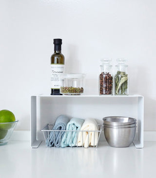 Stackable Countertop Shelf - Two Sizes - Steel - By Baano