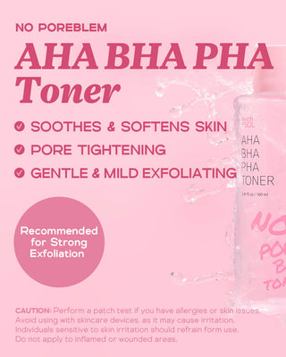 No Poreblem AHA BHA PHA Exfoliator Toner for Face - By Baano