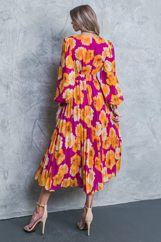 LOOK AT HER FLORAL WOVEN MIDI DRESS - By Baano