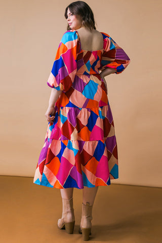 PULLING HEARTSTRINGS WOVEN MIDI DRESS - By Baano