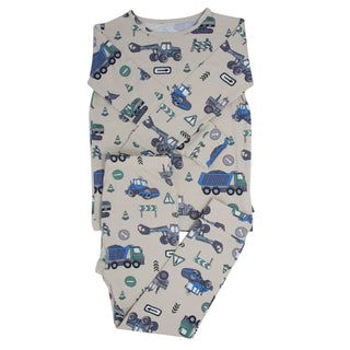 Trucks Diggers Construction Big Kid Pajama - By Baano