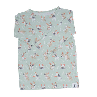 Mint Frenchie Puppy Big Kid Pajama - By Baano