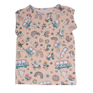 Retro Roller Skates Big Kid Pajama Set - By Baano