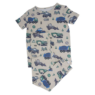 Trucks Diggers Construction Big Kid Pajama S/S - By Baano