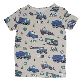 Trucks Diggers Construction Big Kid Pajama S/S - By Baano