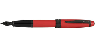 Bailey™ Matte Red Lacquer Stainless Steel Fine Nib Fountain Pen - By Baano