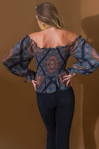 BOHO RAINBOW WOVEN TOP - By Baano