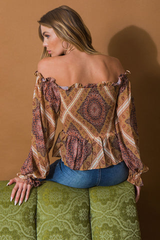 BOHO RAINBOW WOVEN TOP - By Baano