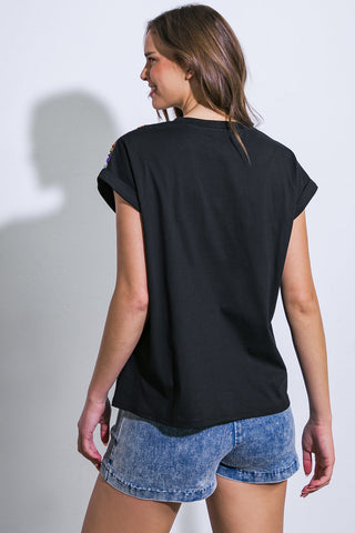 HOW I'M FEELING BLACK KNIT TOP - By Baano