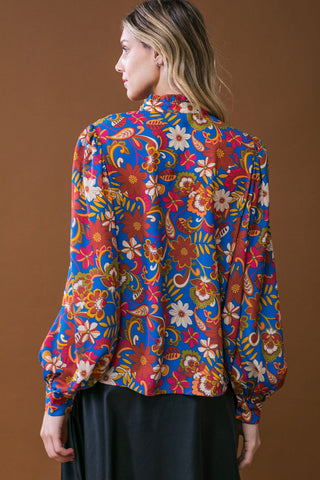 IMPRESSIVE BLOSSOM WOVEN TOP - By Baano