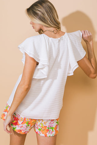 WAVE WHISPERS WOVEN TOP - By Baano