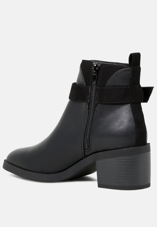 Blake Block Heel Boots With Adjustable Buckle