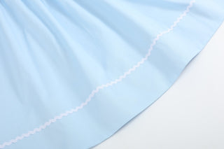 Blue and White Smocked Bishop Dress