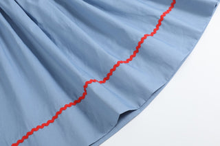 Blue Farm Animal Smocked Bishop Dress