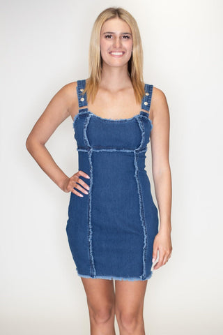 Frayed Denim Dress