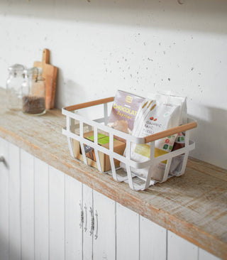 Storage Basket - Medium - Steel + Wood - By Baano