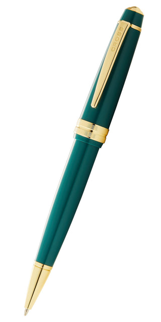 Bailey Light™ Polished Green Resin and Gold Tone Ballpoint Pen - By Baano