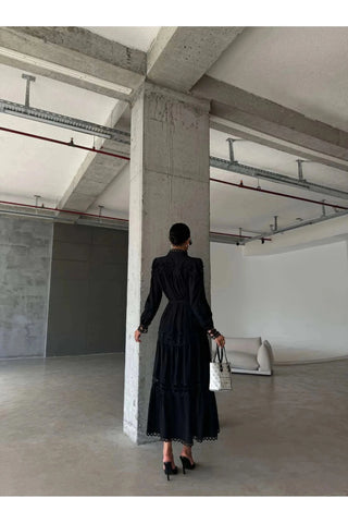 Amina Lace Design Maxi Dress - Summer is Calling - Beautiful Temple Dress - By Baano