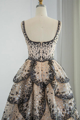 Captivating Sequin Sleeveless Evening Gown - By Baano