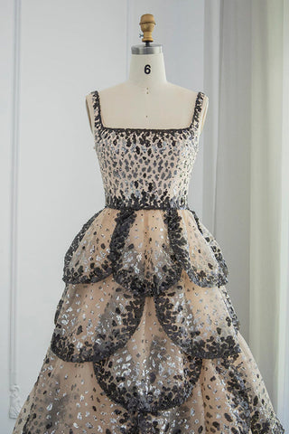 Captivating Sequin Sleeveless Evening Gown - By Baano