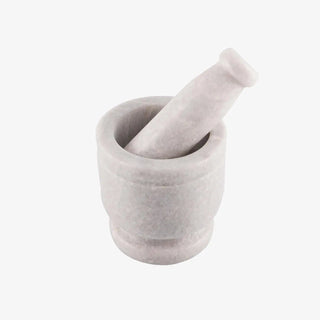 Cassia Marble Mortar and Pestle INOX Artisans