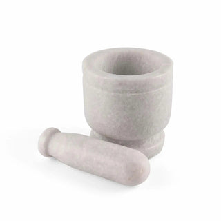 Cassia Marble Mortar and Pestle INOX Artisans
