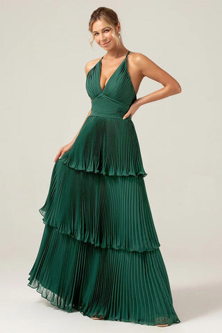 Caterina Pleated Tiered Maxi Dress - By Baano